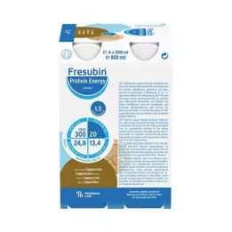FRESUBIN PROTEIN Energy DRINK Bouteille de Cappuccino, 4X200 ml