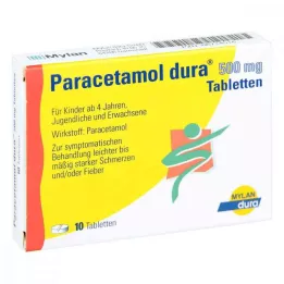 PARACETAMOL dura 500 mg comprimés, 10 pcs
