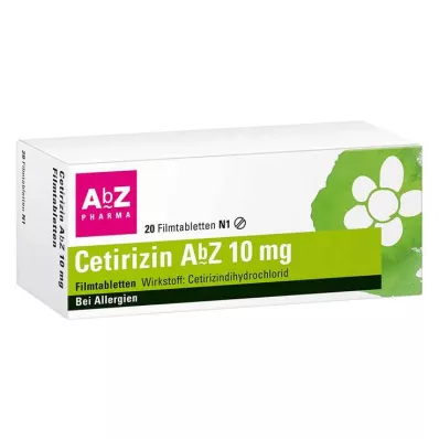 CETIRIZIN AbZ 10 mg comprimés pelliculés, 20 pc