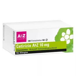 CETIRIZIN AbZ 10 mg comprimés pelliculés, 100 pc
