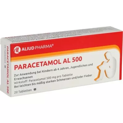 PARACETAMOL AL 500 comprimés, 20 pcs