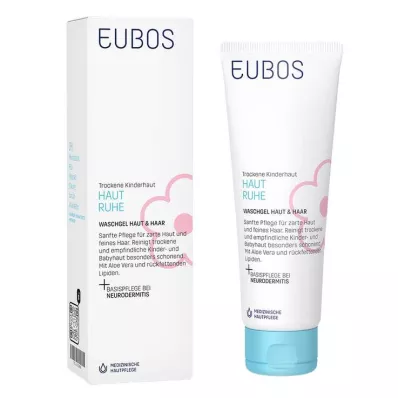 EUBOS KINDER Gel nettoyant reposant pour la peau, 125 ml