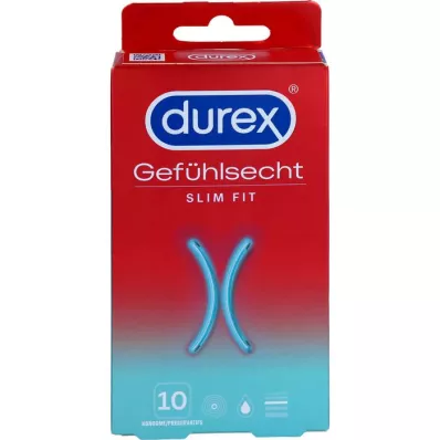 DUREX Préservatifs Slim Fit, 10 pièces