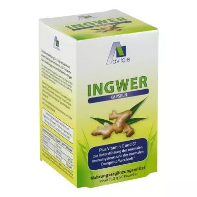 INGWER Gélules de 500 mg+vitamines B1+C, 90 gélules