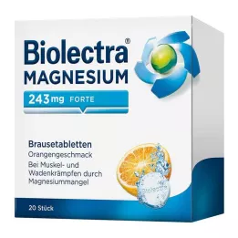 BIOLECTRA Magnésium 243 mg forte Orange, 20 comprimés effervescents