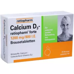 CALCIUM D3-ratiopharm forte comprimés effervescents, 20 pc