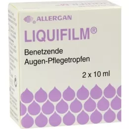 LIQUIFILM Gouttes de soin des yeux humidifiées, 2X10 ml