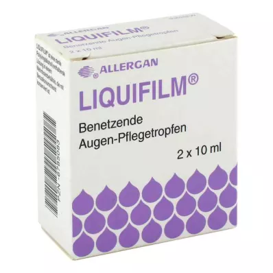 LIQUIFILM Gouttes de soin des yeux humidifiées, 2X10 ml