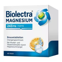 BIOLECTRA Magnésium 243 mg forte Orange, 40 comprimés effervescents