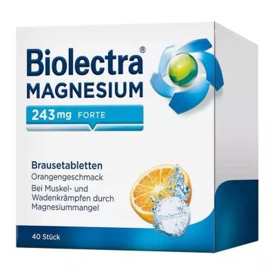 BIOLECTRA Magnésium 243 mg forte Orange, 40 comprimés effervescents
