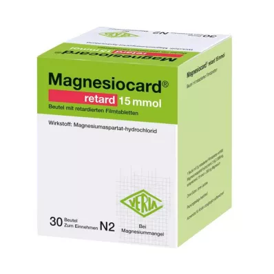 MAGNESIOCARD retard 15 mmol sachet de comprimés pelliculés, 30 pcs MAGNESIOCARD retard 15 mmol sachet de comprimés pelliculés, 30 pcs
