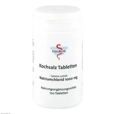 Sel de table 1000 mg comprimés, 100 pièces Sel de table 1000 mg comprimés, 100 pièces