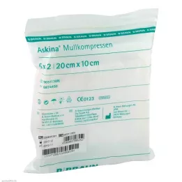 ASKINA Compresses de gaze 10x20 cm stériles, 5X2 pces