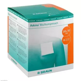 ASKINA Compresses de gaze 10x20 cm stériles, 25X2 pces