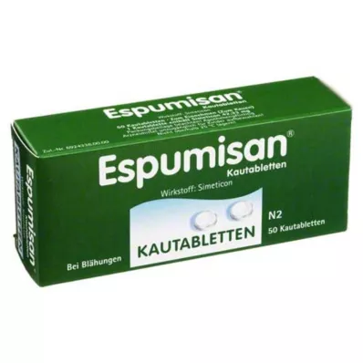 ESPUMISAN Comprimés à mâcher, 50 pcs ESPUMISAN Comprimés à mâcher, 50 pcs