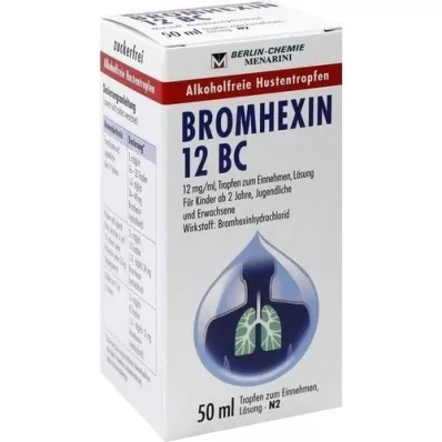 BROMHEXIN 12 BC Gouttes pour voie orale, 50 ml