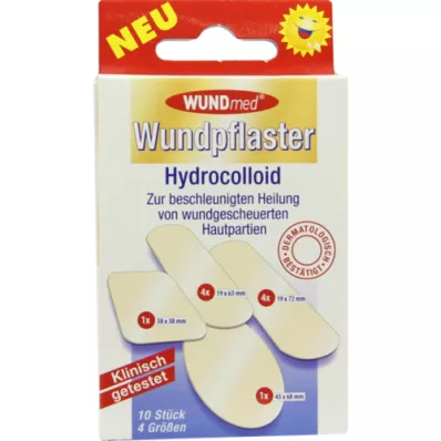 WUNDPFLASTER Hydrocolloïde 4 tailles, 10 pces