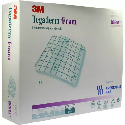 TEGADERM Pansement mousse FK 10x10 cm 90601, 10 pces
