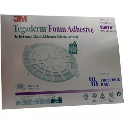 TEGADERM Foam Adhesive FK 19x22,2 cm ovale 90616, 5 pces