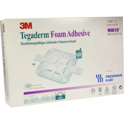 Adhésif mousse Tegaderm FK 8,8x8,8 cm 90610, 10 pc