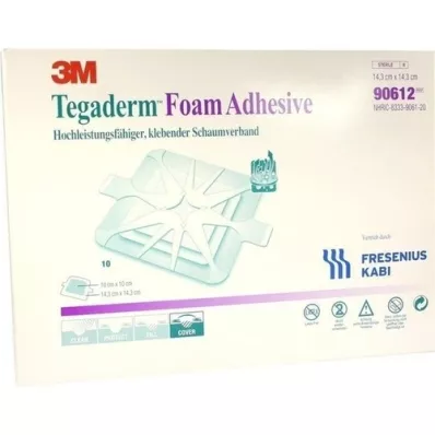 TEGADERM Foam Adhesive FK 14,3x14,3 cm 90612, 10 pces