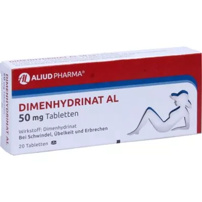 DIMENHYDRINAT AL 50 mg comprimés, 20 pcs