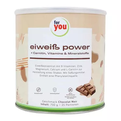 FOR YOU Poudre de chocolat eiweiß power, 750 g