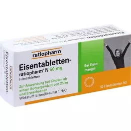 EISENTABLETTEN-ratiopharm N 50 mg comprimés pelliculés, 50 pc