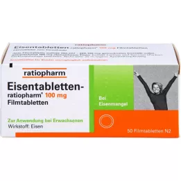 EISENTABLETTEN-ratiopharm 100 mg comprimés pelliculés, 50 pc