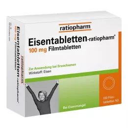 EISENTABLETTEN-ratiopharm 100 mg comprimés pelliculés, 100 pc