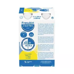 FRESUBIN 2 kcal Fibre DRINK Gourde au citron, 4X200 ml
