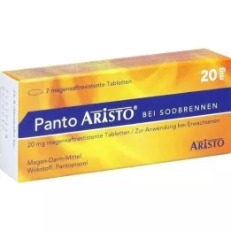 PANTO Aristo contre les brûlures destomac 20 mg, 7 comprimés gastro-résistants