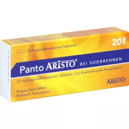 PANTO Aristo contre les brûlures destomac 20 mg comprimés gastro-résistants, 14 comprimés