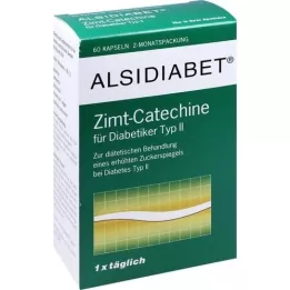 ALSIDIABET Cannelle Catechine pour diabétiques II Capsules, 60 pcs