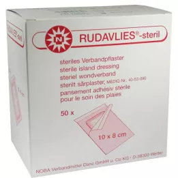 RUDAVLIES-Pansement adhésif stérile 8x10 cm, 50 pces