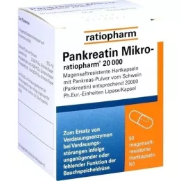 PANKREATIN Mikro-ratio.20.000 gélules gastro-résistantes, 50 capsules