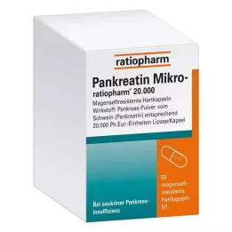 PANKREATIN Mikro-ratio.20.000 gélules gastro-résistantes, 50 capsules