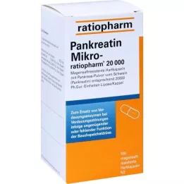 PANKREATIN Mikro-ratio.20.000 gélules gastro-résistantes, 100 gélules