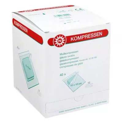 Compresses de gaze 10x10cm 12-fa, 40X2 pc Compresses de gaze 10x10cm 12-fa, 40X2 pc