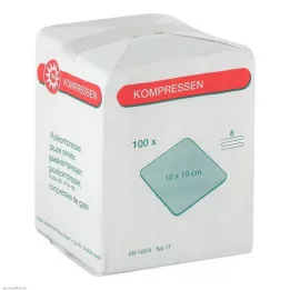 MULLKOMPRESSEN 10x10 cm non stérile 8 fois, 100 pces