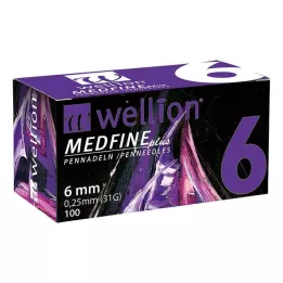 WELLION MEDFINE plus aiguilles pour stylo 6 mm, 100 pces