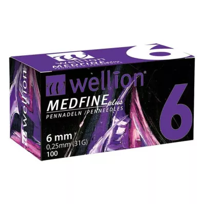 WELLION MEDFINE plus aiguilles pour stylo 6 mm, 100 pces