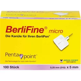 BERLIFINE micro canules 0,25x5 mm, 100 pces