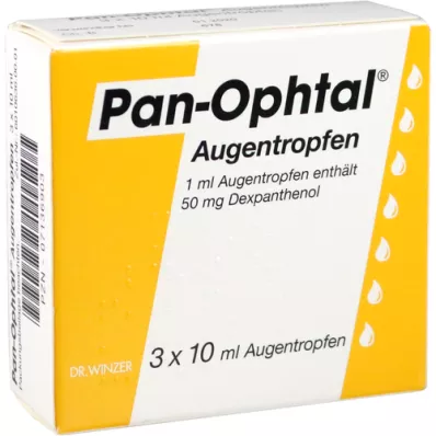 PAN OPHTAL Gouttes pour les yeux, 3X10 ml