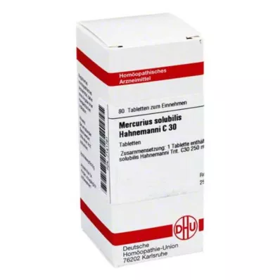 MERCURIUS SOLUBILIS Comprimés Hahnemanni C 30, 80 pces