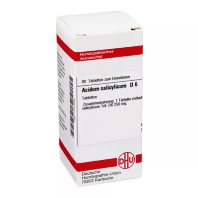 ACIDUM SALICYLICUM D 6 comprimés, 80 pc