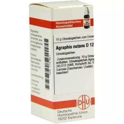 AGRAPHIS NUTANS Globules D 12, 10 g