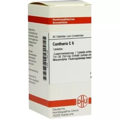 CANTHARIS Comprimés C 6, 80 pc