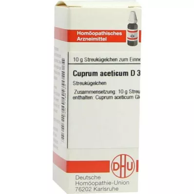 CUPRUM ACETICUM Globules D 3, 10 g CUPRUM ACETICUM Globules D 3, 10 g