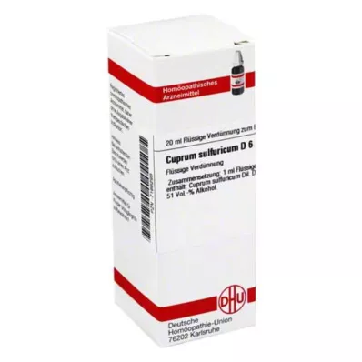 DHU Cuprum sulfuricum D 6 Dilution, 20 ml DHU Cuprum sulfuricum D 6 Dilution, 20 ml